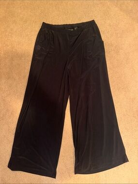 Attitudes by Renee Black Wide-Leg Pull-On Pants